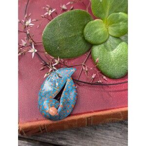 Vintage Artisan Millefiori Style Pendant Necklace